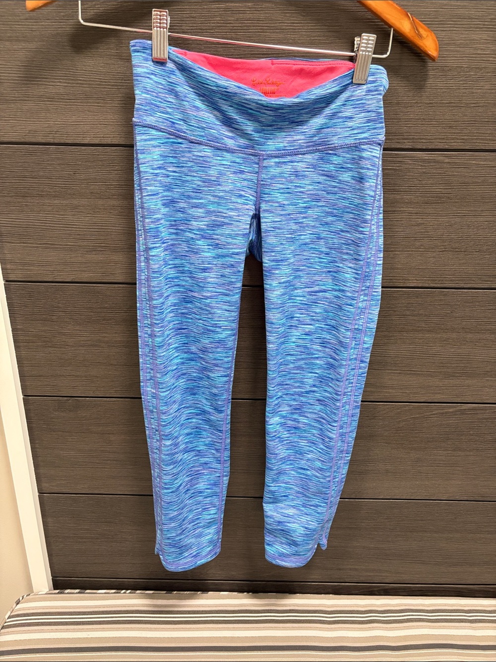 Lilly Pulitzer Girls' Blue-Purple Space Dye Capri Leggings
